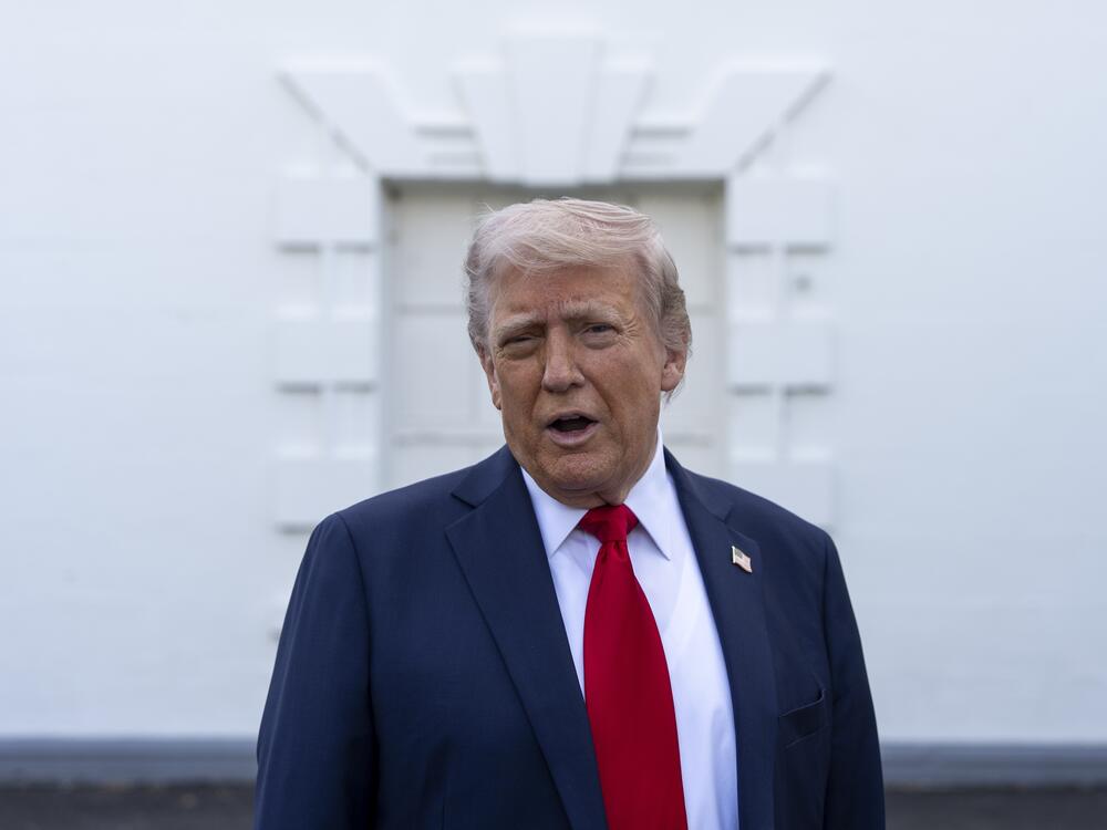 President Donald Trump speaks with reporters at the White House on Wednesday in Washington. Many oil and gas company executives, particularly the larger ones, initially celebrated Trump's return as president. But lately, that optimism for higher oil company profits appears to have faded amid growing fears of a recession.