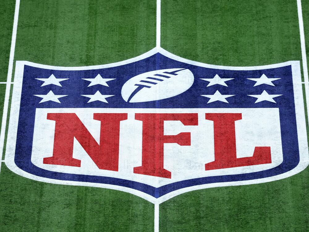 The NFL logo is seen on the field ahead of Super Bowl LIX between the Kansas City Chiefs and Philadelphia Eagles on February 09, 2025 in New Orleans, La. Playing in a Super Bowl is the dream of nearly every collegiate player that's set to be drafted over the next few days.