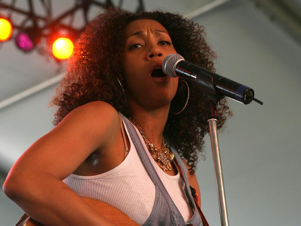 Rissi Palmer performs at the 2008 Stagecoach Music Festival, a country music-themed weekend in Indio, Calif.