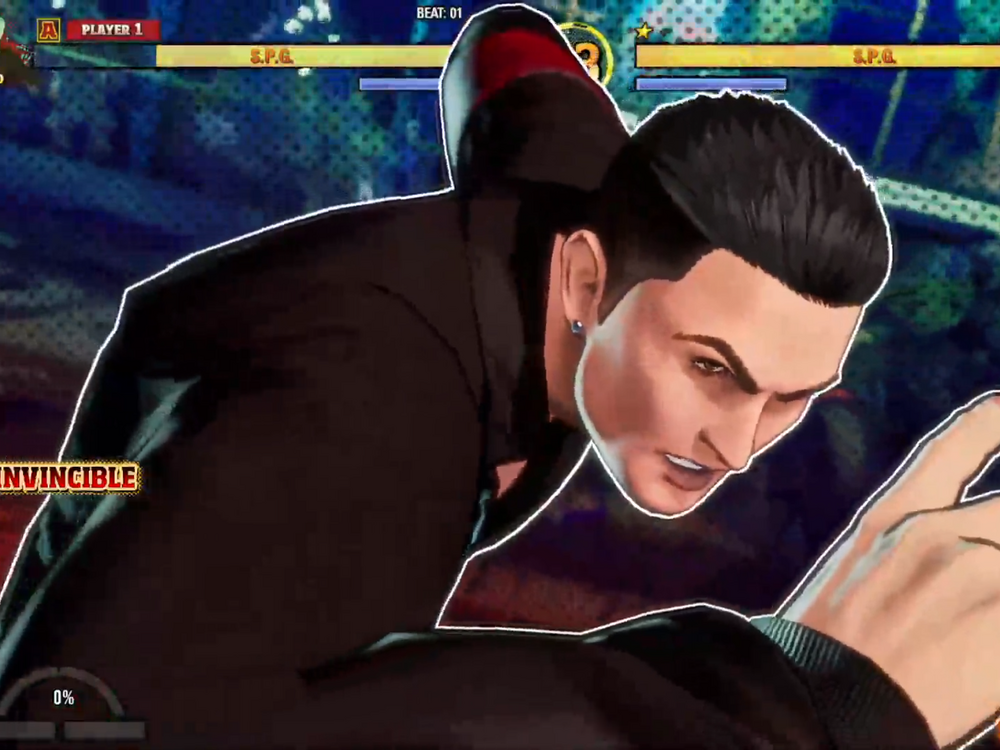 In this screenshot from Fatal Fury: City of the Wolves, Cristiano Ronaldo prepares to attack his opponent.