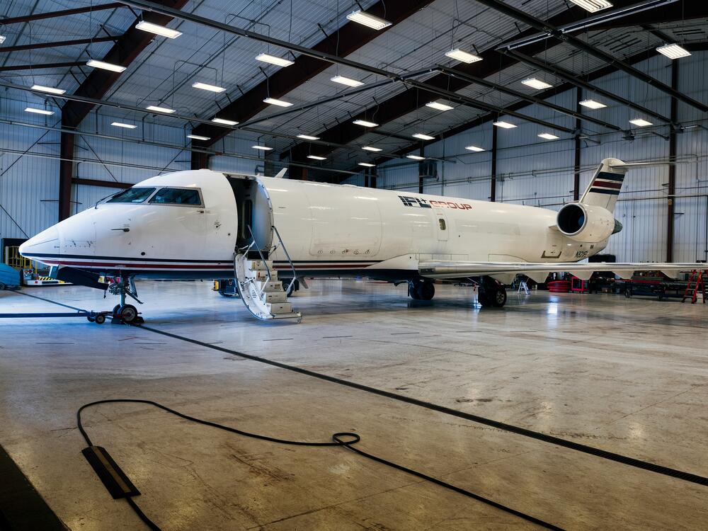 DigiKey ships orders same day using cargo planes like this one, at the Thief River Falls airport, for FedEx and UPS deliveries.