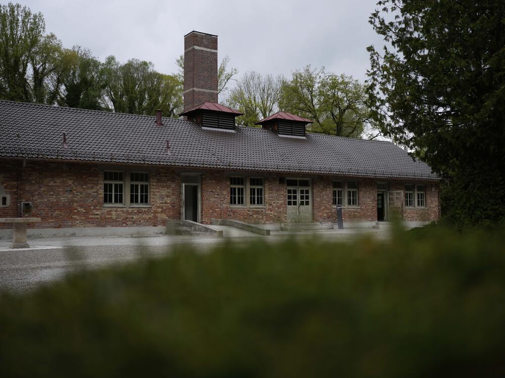 Clouds hang over the crematorium at the former Dachau concentration camp, where more than 40,000 people were murdered or died of illness and hunger, and more than 200,000 were imprisoned by the Nazis.