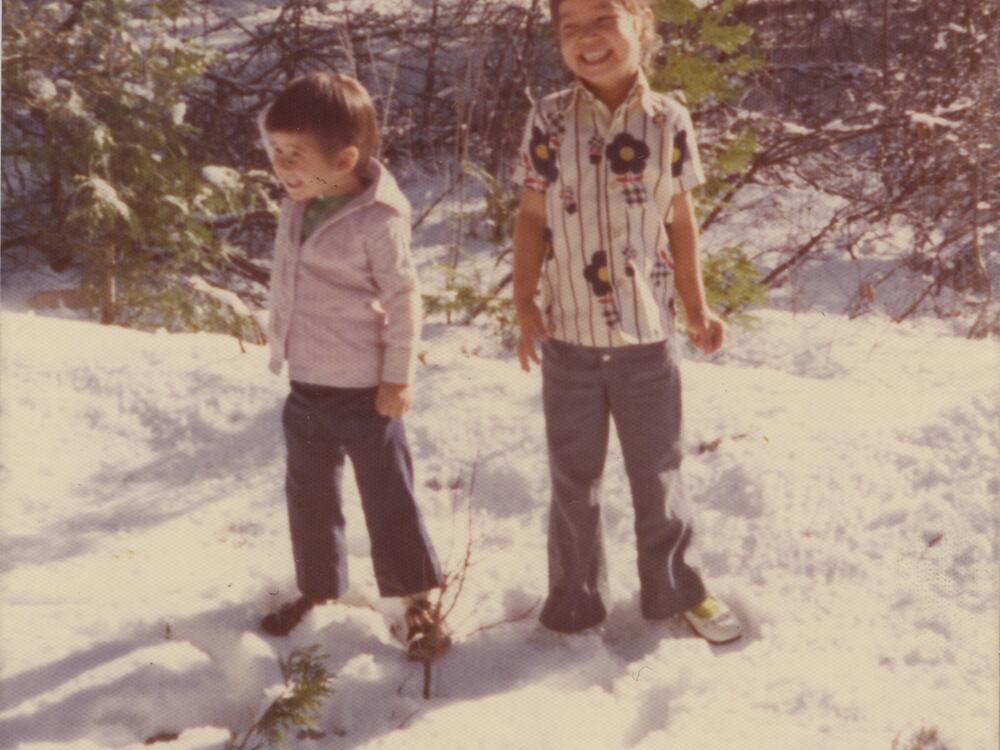 Philippa Hughes and her brother saw snow for the first time when their father took them to Alaska in the 1970s.