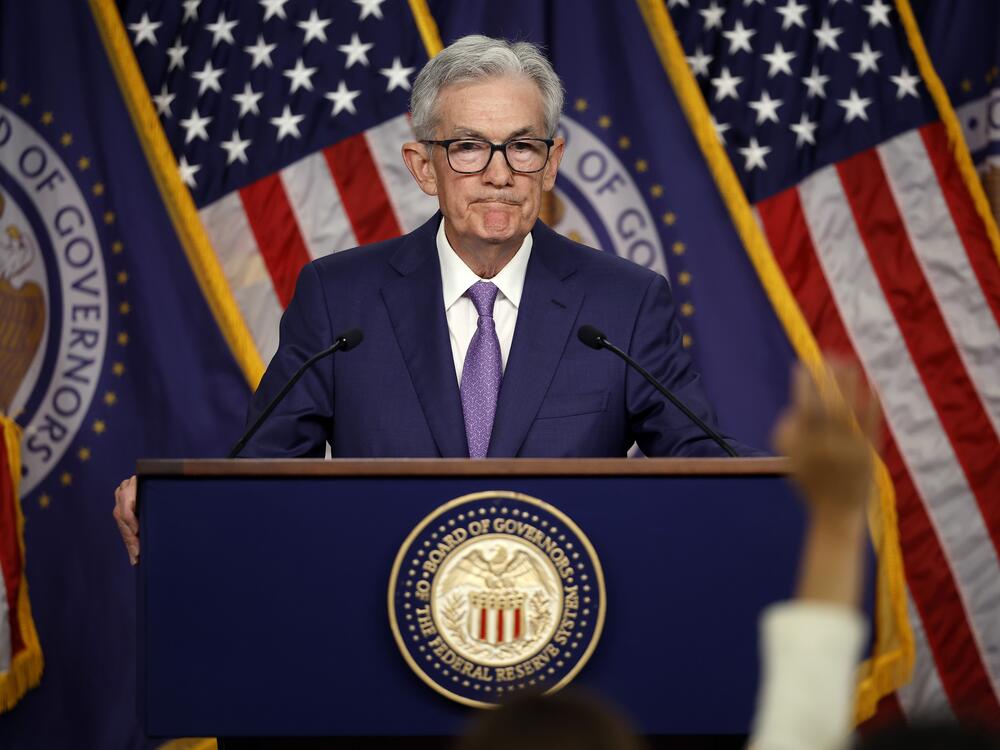 Federal Reserve Bank Chair Jerome Powell announces that interest rates will remain unchanged during a news conference at the Federal Reserve's  William McChesney Martin building on June 12, 2024, in Washington, D.C.  (Photo by Kevin Dietsch/Getty Images)
