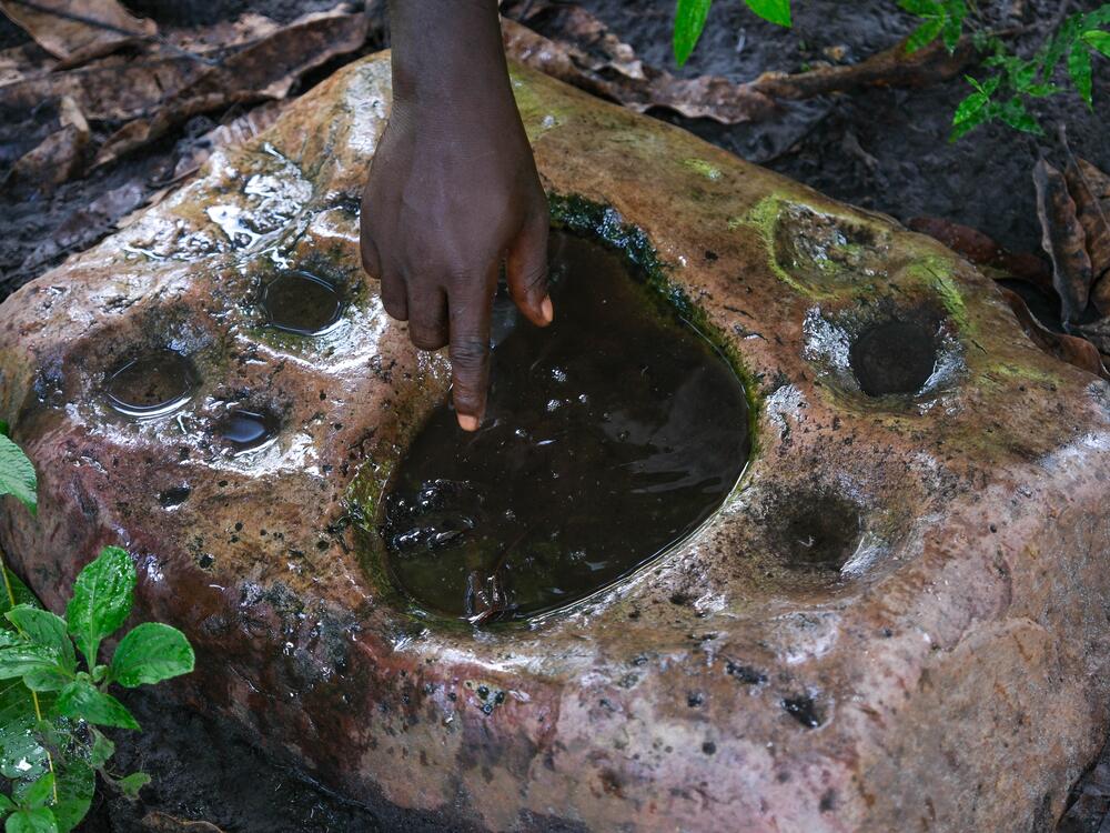 The excavation of the city of Kansala, capital of the kingdom of Kaabu, revealed this site — likely where warriors would have come to bless their swords before going into battle. The dig took place in what is now Guinea-Bissau.