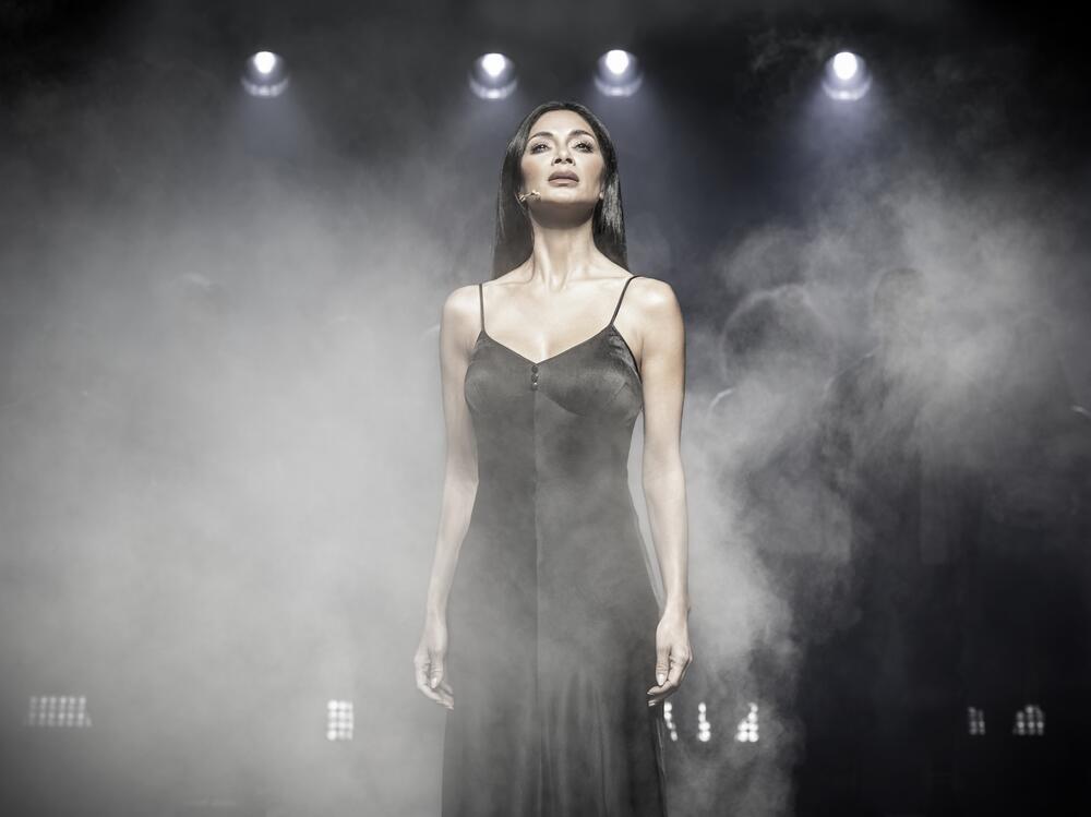 Nicole Scherzinger as Norma Desmond in <em>Sunset Blvd</em>.