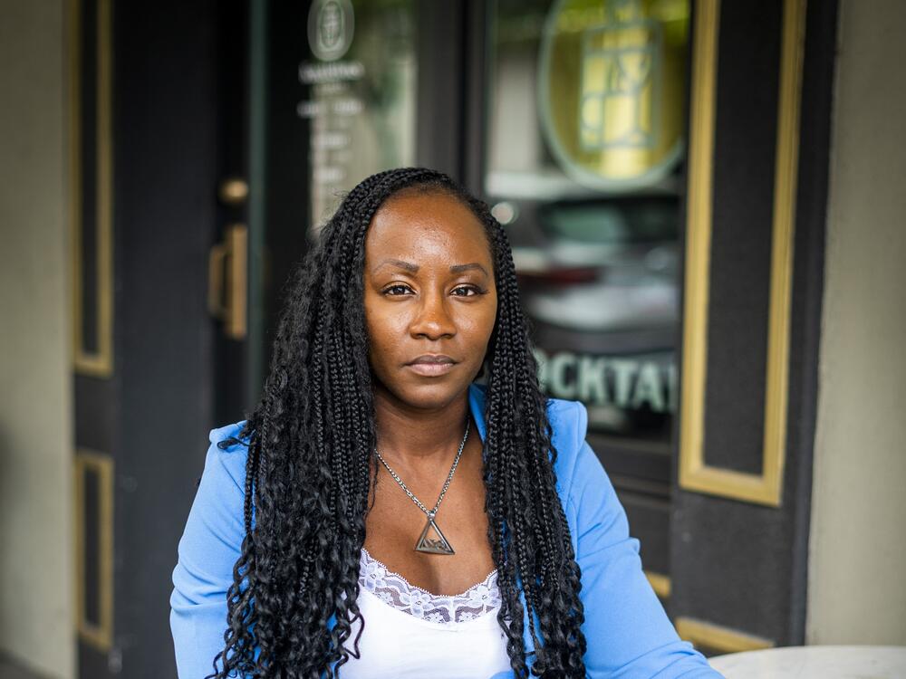 Shalela Dowdy is one of the Black voters who sued Alabama to get a more accurate representation in Congress.  She was photographed in Mobile in 2024.