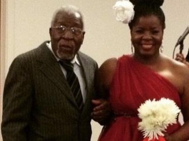 Robert Godwin Sr. is pictured with his daughter Brenda Joiner. Godwin's portrait was part of the Faces of Gun Violence exhibit at the ATF headquarters.