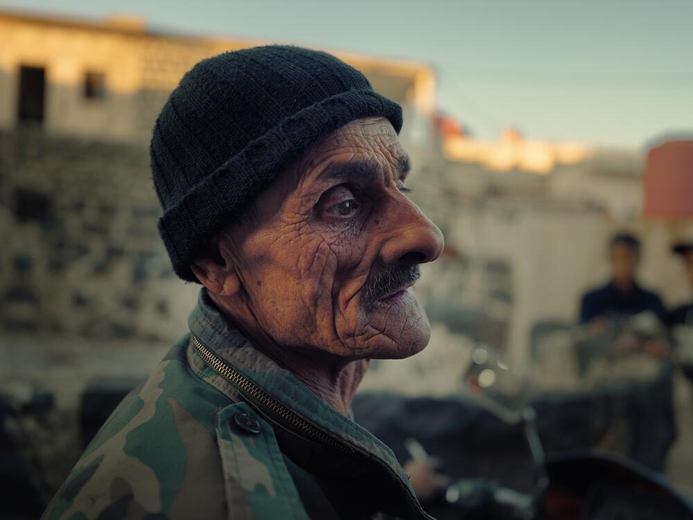 Ghassan Halabi, a resident of a village on a suburb of Sweida, Syria. He says his son, at age 11, described being a lawyer in a past life who was killed in Venezuela, where many Druze emigrated.