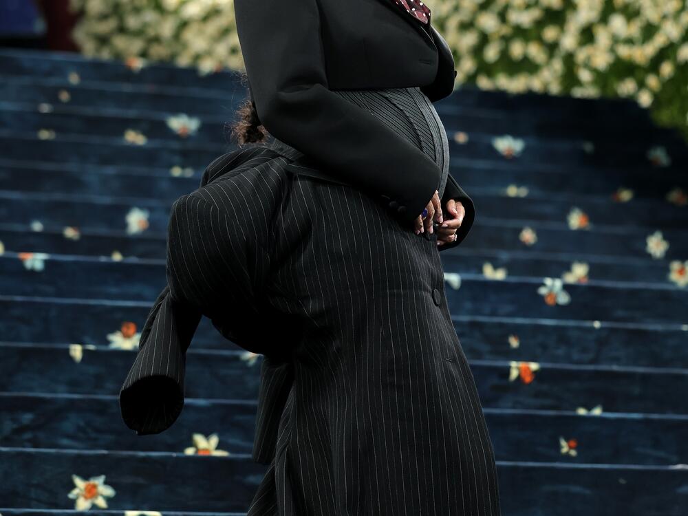 Rihanna attends the 2025 Met Gala.