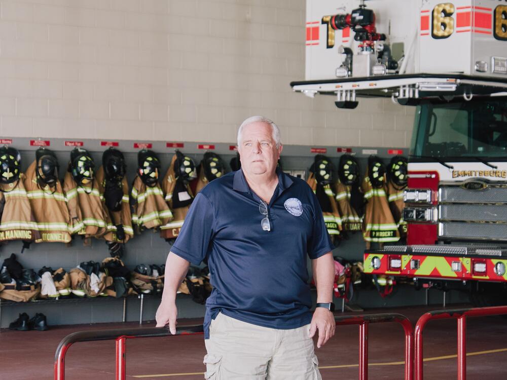 Emmitsburg Mayor Frank Davis voted for Donald Trump in hopes he would cut federal spending. Now Davis hopes those cuts don't include the permanent cancellation of classes at the National Fire Academy, which is part of the town's identity and helps drive its economy. Davis is also a chief at Emmitsburg's firehouse, known as the Vigilant Hose Company.