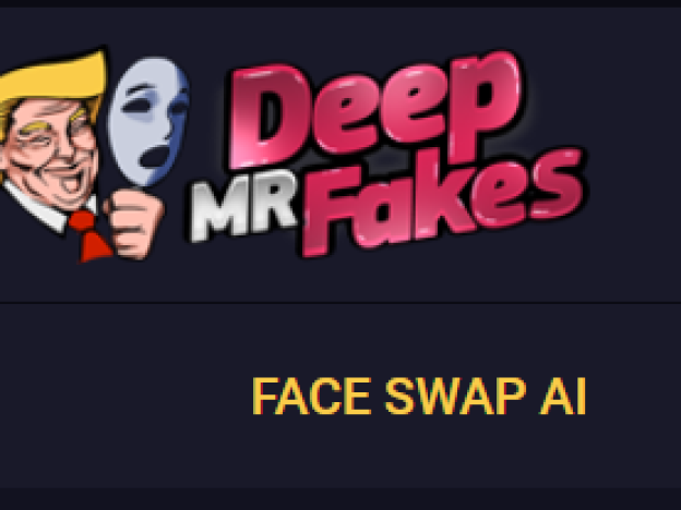 The website's logo depicts what appears to be a cartoon version of President Trump holding a theater mask.