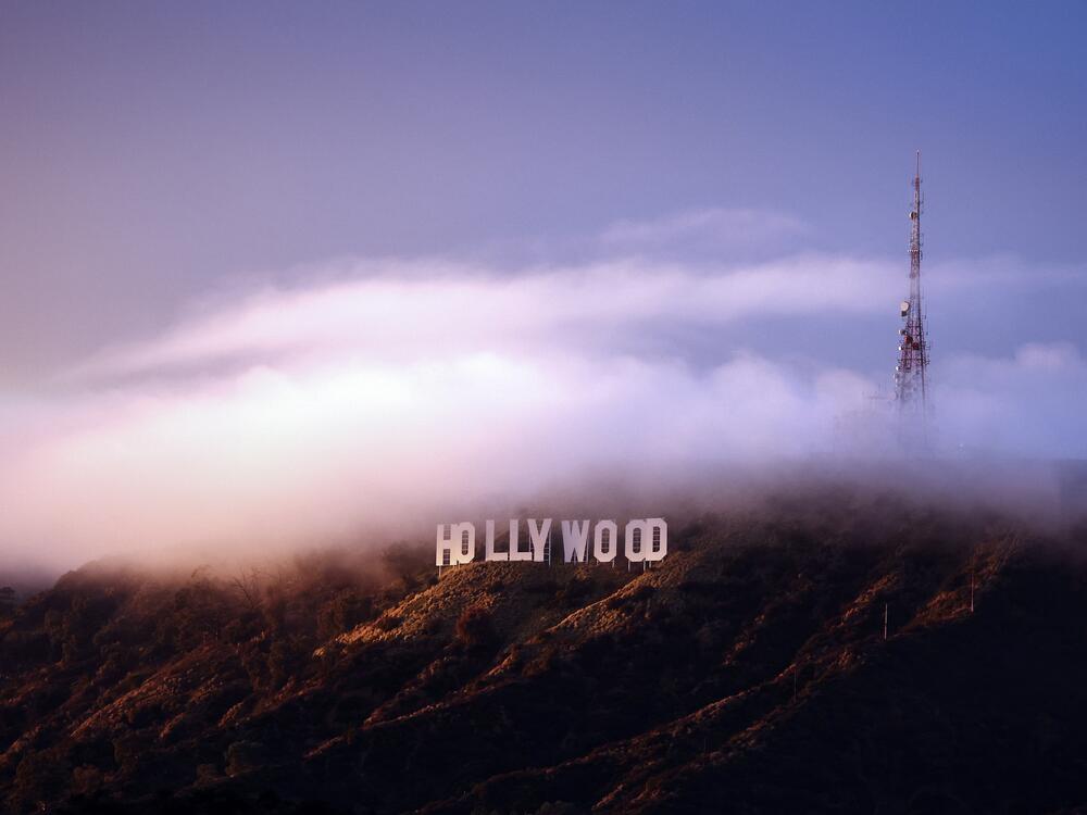 The Hollywood sign in January 2024. Production in Hollywood has been declining.