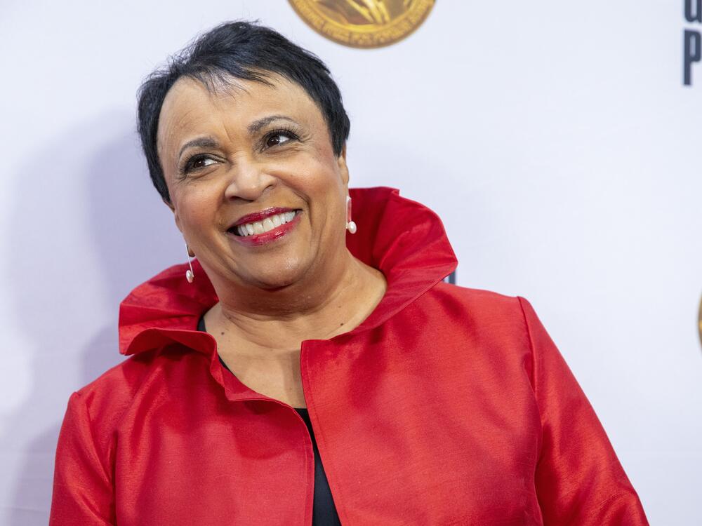 FILE - Librarian of Congress Carla Hayden arrives at the presentation of the Gershwin Prize, to be awarded to Joni Mitchell at DAR Constitution Hall in Washington March 1, 2023.