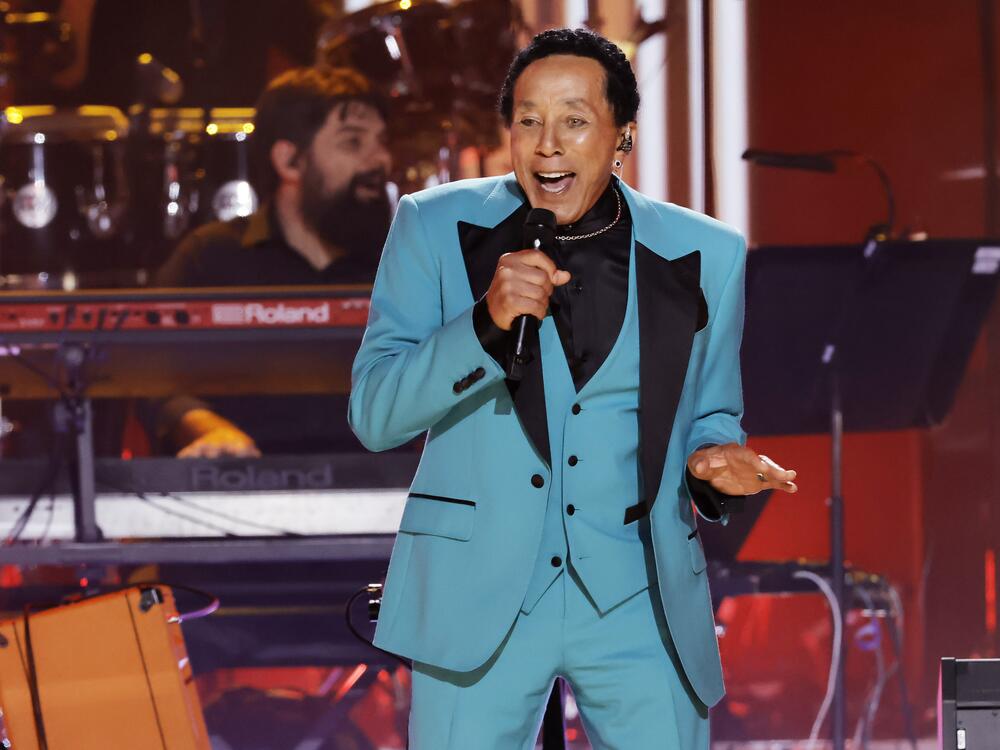 Smokey Robinson performs onstage during the 65th GRAMMY Awards at Crypto.com Arena on February 05, 2023 in Los Angeles, California. (Photo by Kevin Winter/Getty Images for The Recording Academy )
