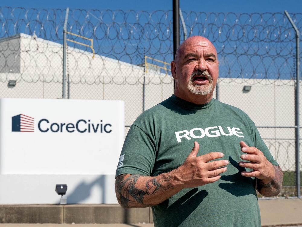 William Rogers worked as a correctional officer at CoreCivic from 2016 to 2020. He's a vocal critic of the plan to reopen the facility as an immigrant detention center.
