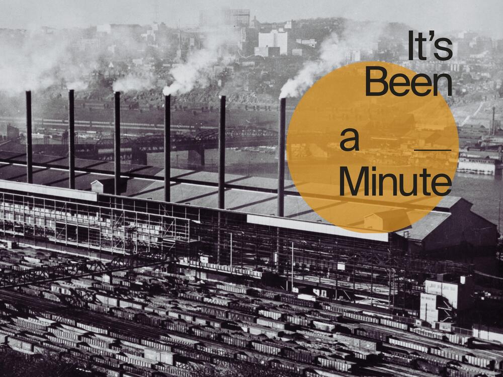 The Laughlin Steel Corporation's open hearth furnace in Pittsburgh, Pennsylvania, circa 1955.