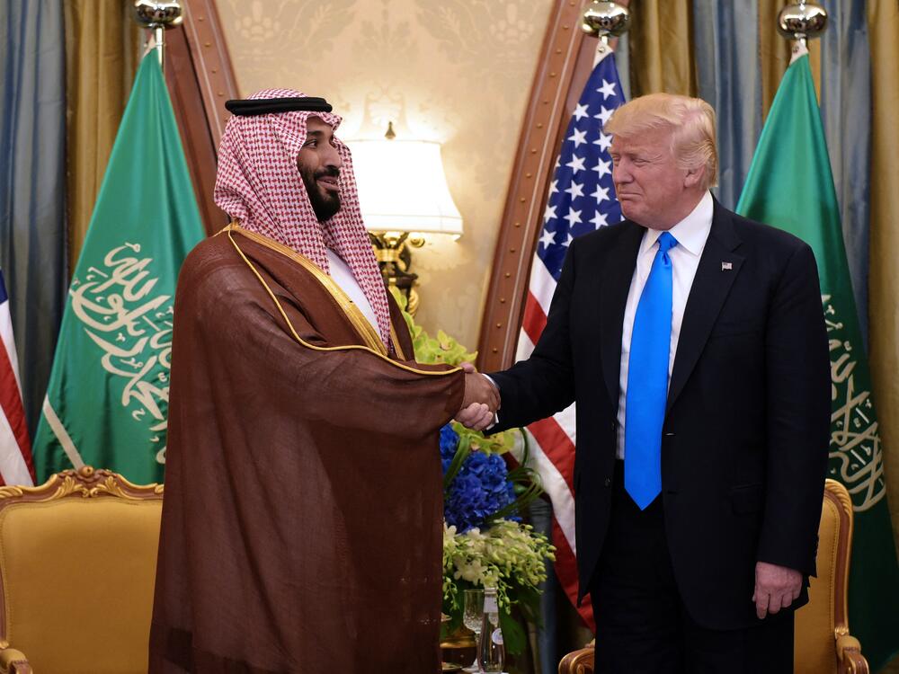 President Trump and Saudi Crown Prince Mohammed bin Salman meet in Riyadh on May 20, 2017.