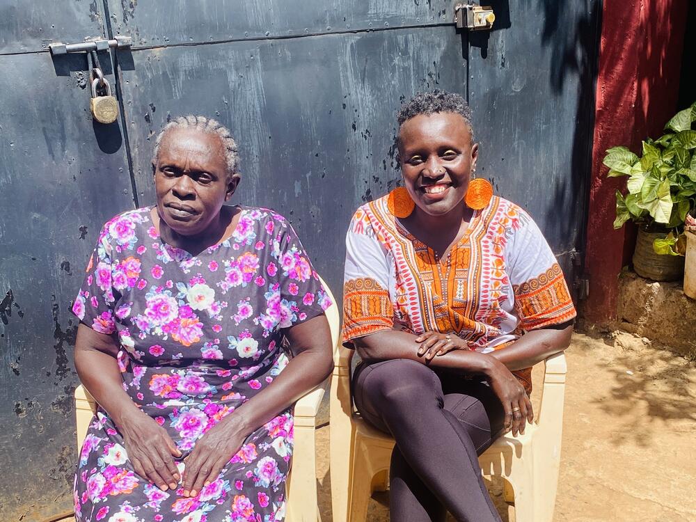 Mother knows best: Bertha Ngumbi with her daughter, Esther, who says, 