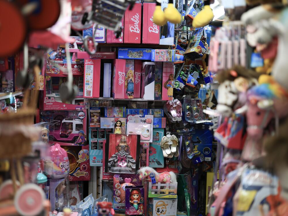 Barbie Dolls imported from China line the shelves of the A to Z Toys store on May 07 in Miami Beach, Fla.