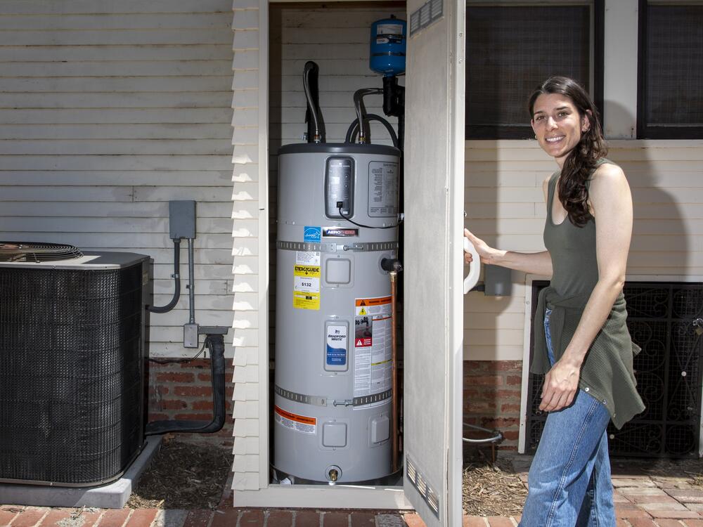 Lindsey Williamson learned about efficient heat pump water heaters on a home improvement television show. However, 