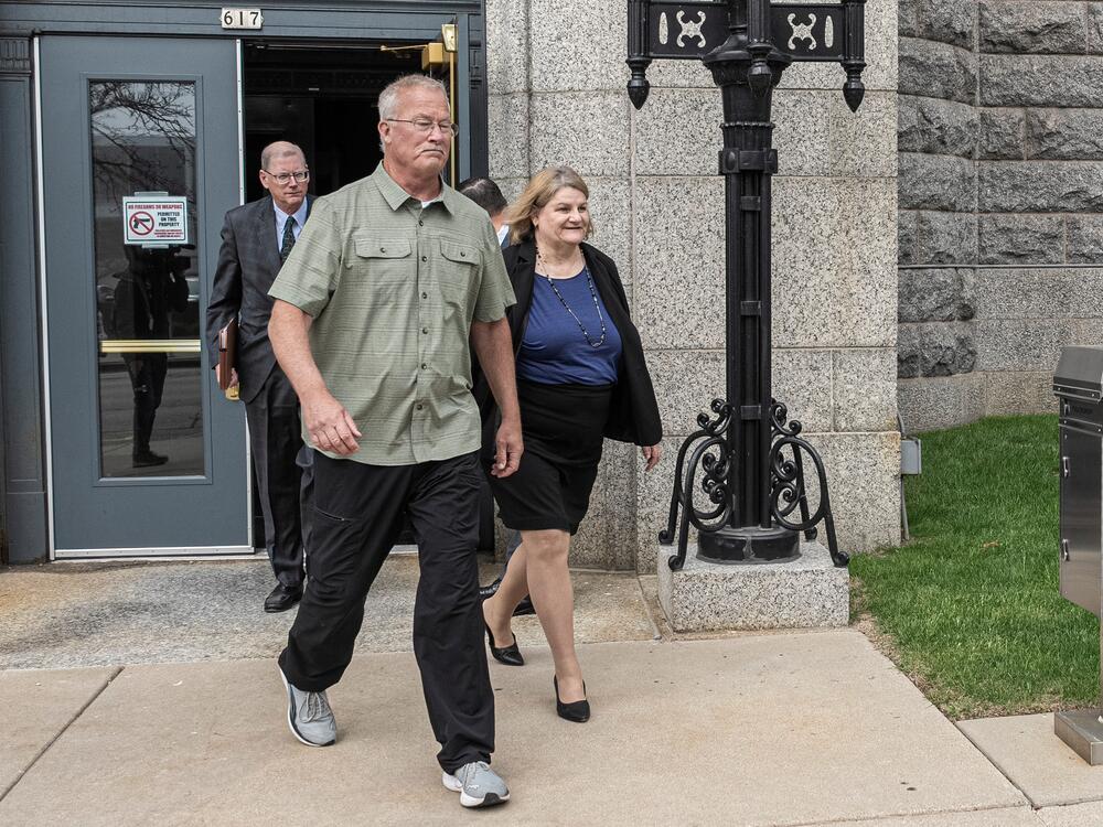 Milwaukee County Circuit Judge Hannah Dugan leaves the federal courthouse after a hearing Thursday in Milwaukee.