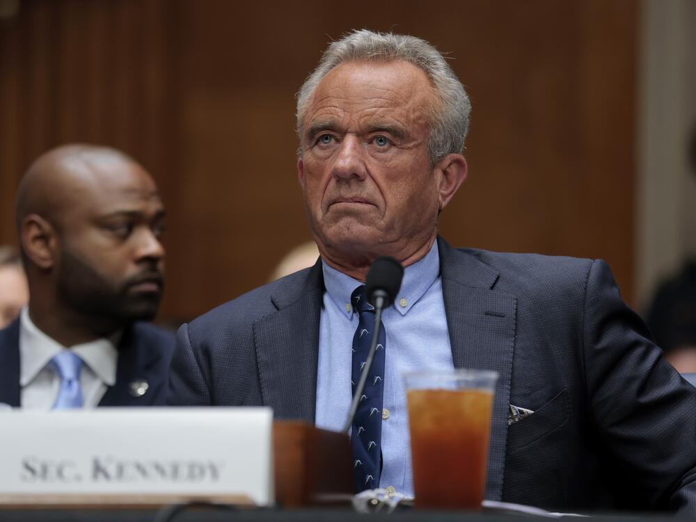 Secretary of Health and Human Services Robert F. Kennedy Jr. testifies before the Senate HELP Committee Wednesday. He faced questions about vaccines, measles and cuts to biomedical research.