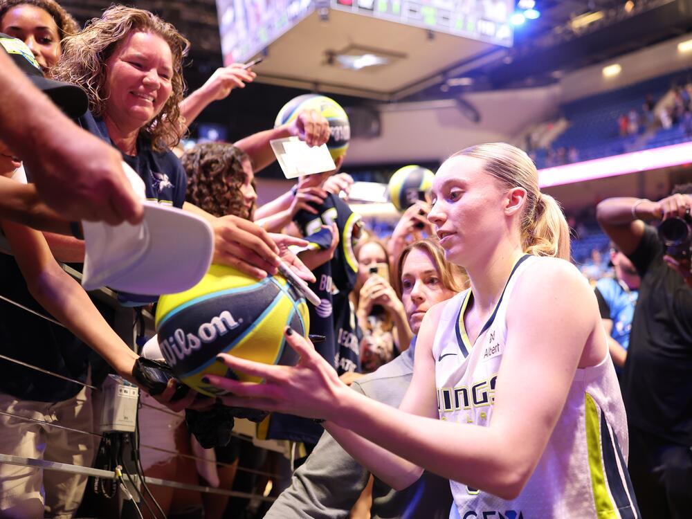 Paige Bueckers hasn't yet played a regular season game for the Dallas Wings. But the autograph of this April's top draft pick was already in demand during the preseason.