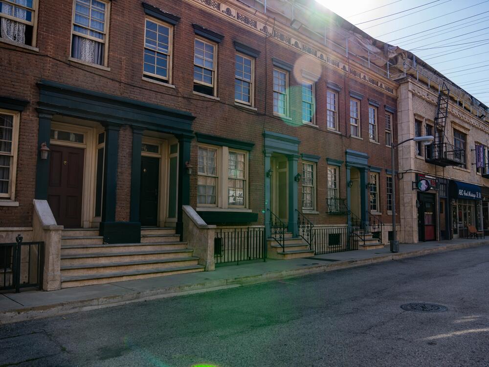 A backlot on the Radford Studio Center in Los Angeles is built to look like New York City. <em>Seinfeld </em>shot here in the 1990s.