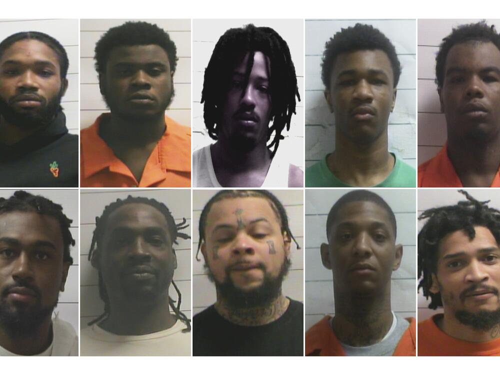 Photographs from the Orleans Parish Sheriff's Office show the escaped suspects, from top left: Dkenan Dennis,  Gary C Price, Robert Moody, Kendell Myles, Corey E Boyd. Bottom from left: Lenton Vanburen Jr, Jermaine Donald,  Antonine T Massey, Derrick D. Groves, and Leo Tate Sr.