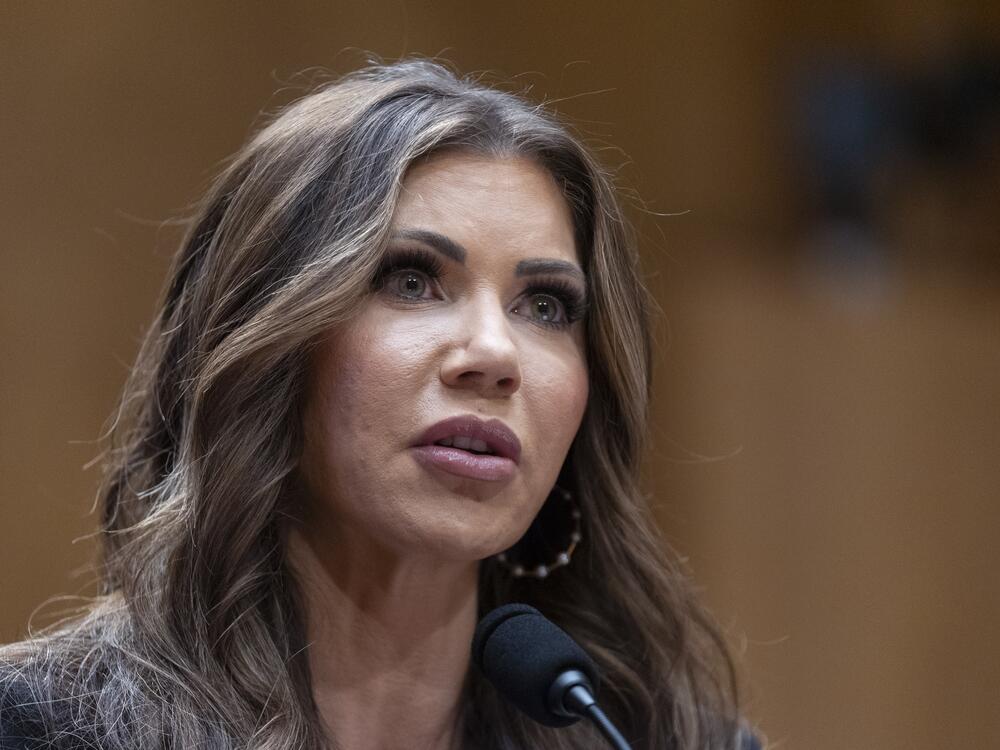 Homeland Security Secretary Kristi Noem testifies before a Senate Committee on Homeland Security and Governmental Affairs hearing on Capitol Hill, Tuesday, May 20, 2025, in Washington.