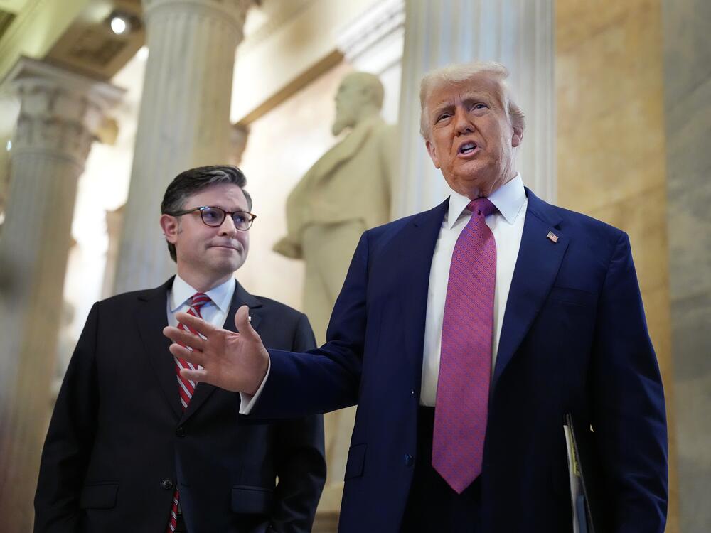 President Trump spoke to House Republicans on Tuesday as they prepare to vote on a massive legislative package of top GOP priorities.