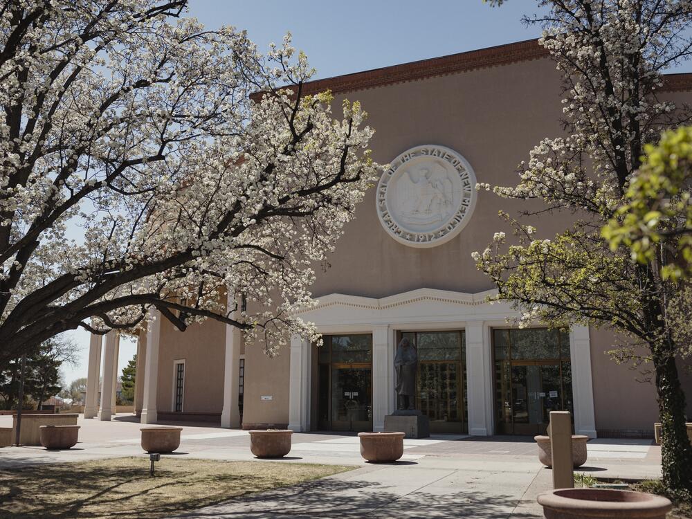 The exterior of the New Mexico State Capitol, in Santa Fe.