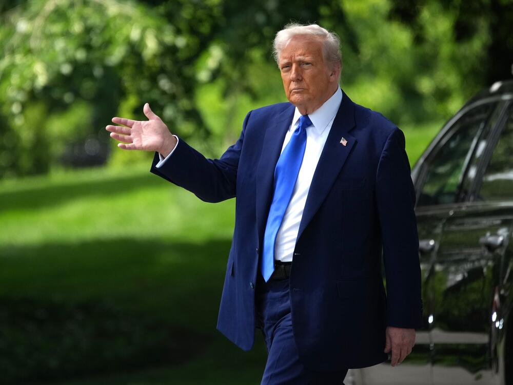 President Trump departs the White House on May 12, 2025.