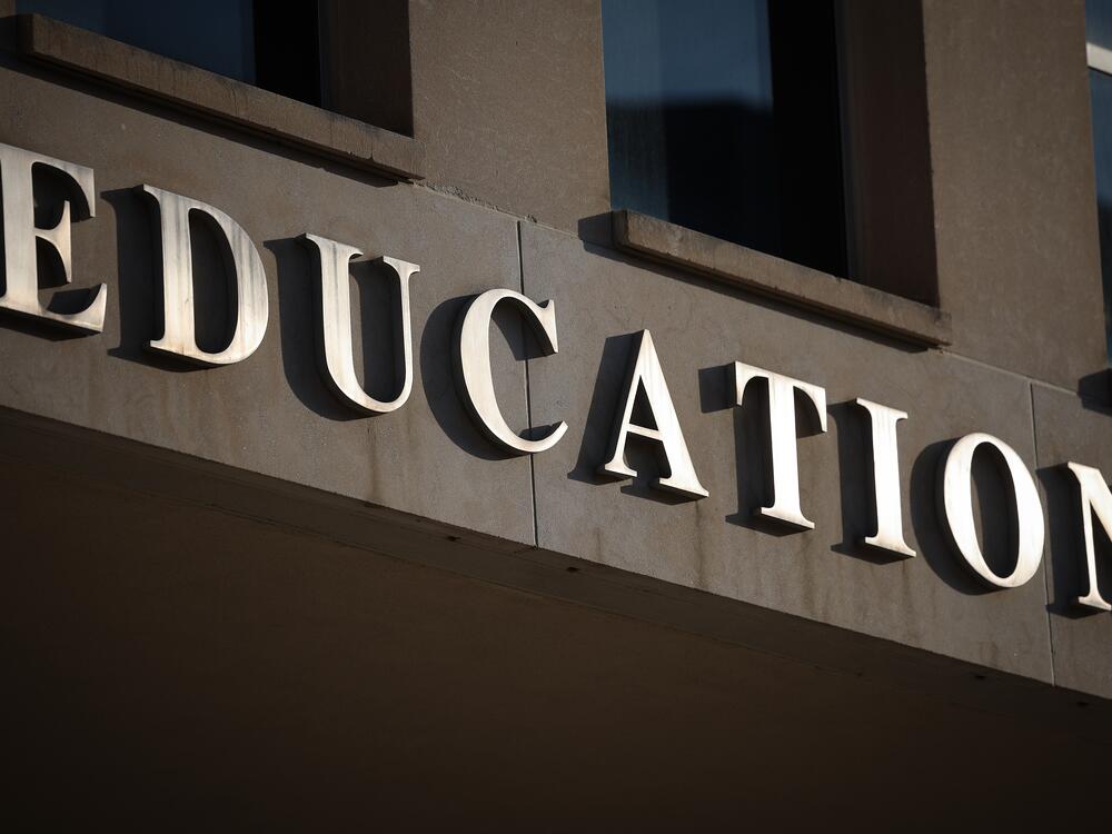 The headquarters of the U.S. Department of Education shown on March 12, after the Trump administration announced mass layoffs.