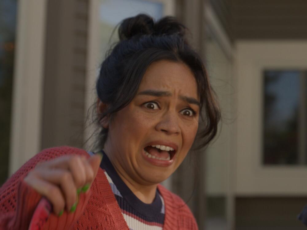 Final Destination is a horror franchise that laughs at death. Above, Kaitlyn Santa Juana, left, and Rya Kihlstedt in the latest installment, <em>Final Destination Bloodlines.</em>