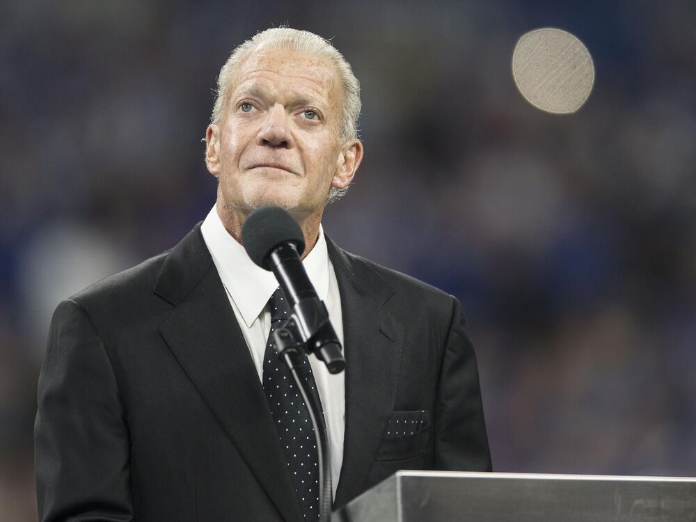 Indianapolis Colts owner Jim Irsay, pictured in 2018, died 