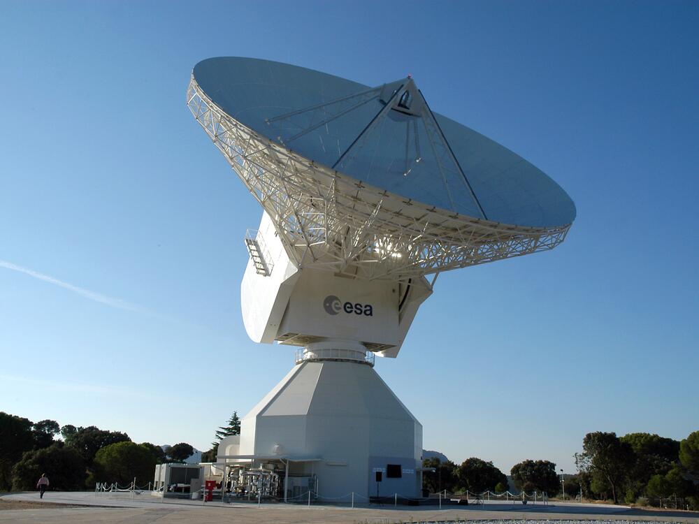 A European Space Agency antenna located at Cebreros, near Avila, Spain, will transmit the waltz into space.