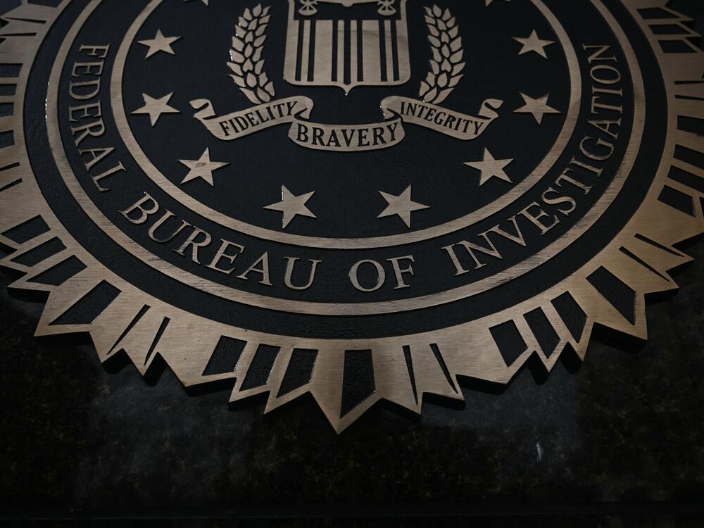 The J. Edgar Hoover building's FBI seal pictured in March in Washington, D.C. Dan Bongino, deputy director of the FBI, announced the bureau's renewed efforts around three cases on Monday.