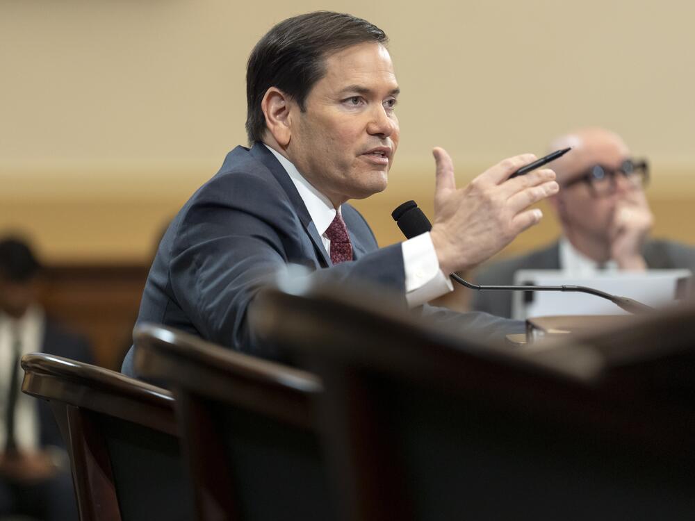 Secretary of State Marco Rubio speaks during a hearing of the House Committee on Foreign Affairs on Capitol Hill, Wednesday, May 21, 2025, in Washington.