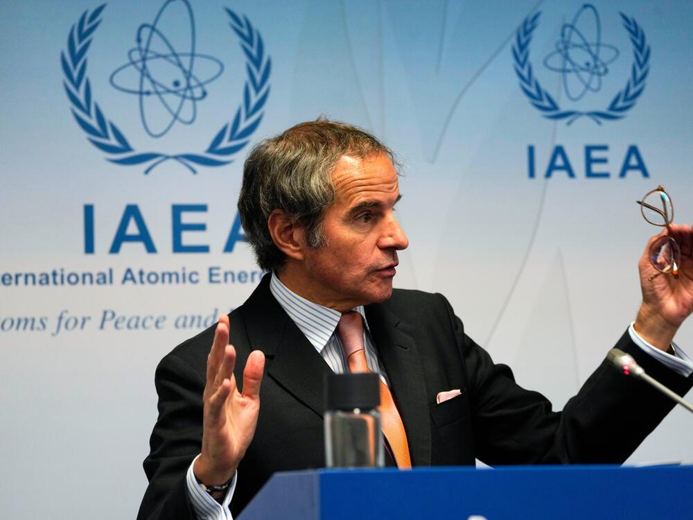 Rafael Mariano Grossi, the director-general of the International Atomic Energy Agency, speaks to journalists attending a weeklong seminar at the agency in Vienna, Austria, Wednesday, May 28, 2025.