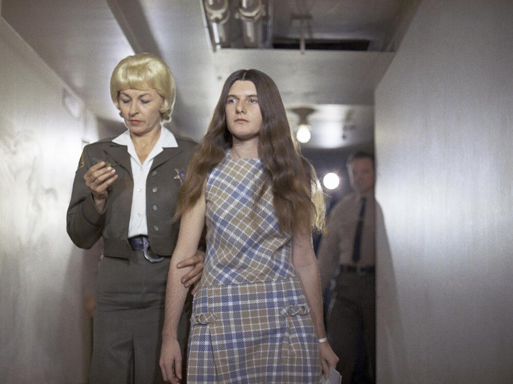 Patricia Krenwinkel enters the superior court in Los Angeles for an arraignment in February 1970. Krenwinkel, who is serving a life sentence for her role in the 1969 Manson murders, has been recommended for parole for a second time.