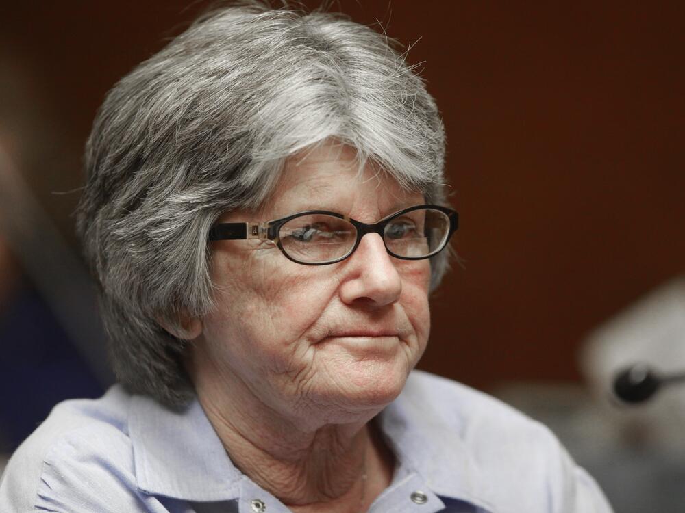 Patricia Krenwinkel, pictured at a 2011 parole hearing at the California Institution for Women in Corona, Calif. She has been denied parole 14 times since the 1970s.