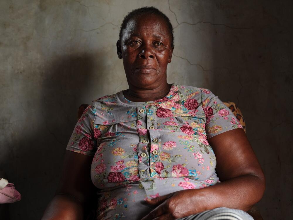Alice Akinyi at Justine Obura's home just before a Sunday 