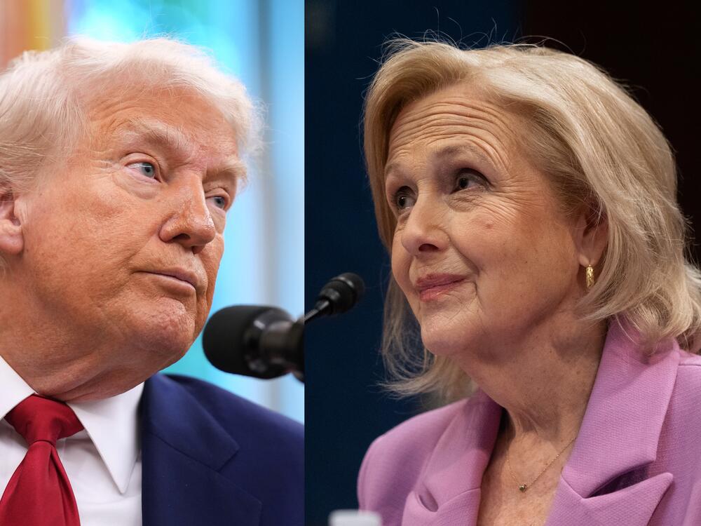 President Trump issued an executive order directing the Corporation for Public Broadcasting and public television stations to withhold funds from PBS. On Friday, PBS — led by Paula Kerger (right) — and Lakeland PBS of Minnesota sued.