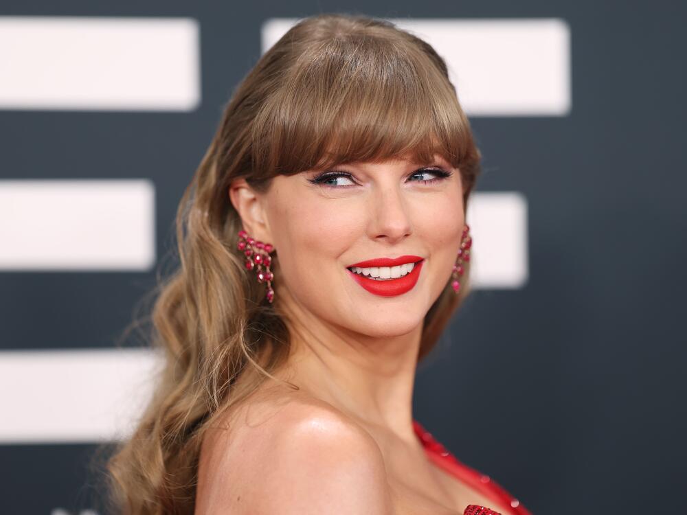 Taylor Swift in February 2025, at the 67th Grammy Awards.