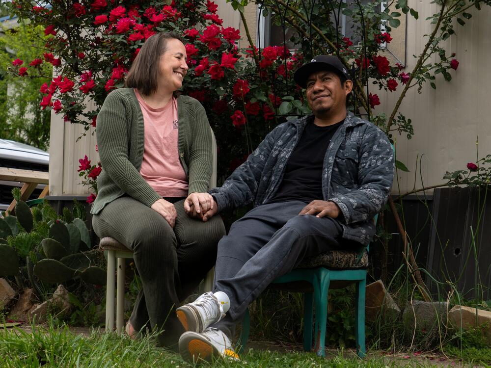 Andrea Golden, co-director of Poder Emma, and Abel Gonzalez, her husband, have lived in a 1960s mobile home model for more than a decade. 