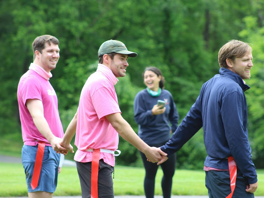 From left to right: Nick Ahern, Jarrett Chounaird and Will Slook are locked in 