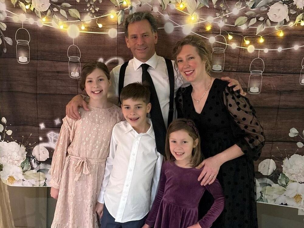 Rachel Sampler Zelaya, 45, her husband, Jorge, 45, pose for a photo in Feb. 2025 with their children (from left) Clara, 11, Jorge 9, Lucia, 6. The Zelayas are from Cottage Grove, Minn. and want to continue to get vaccinated to protect their daughter, Lucia, who has asthma, but also to continue to protect themselves.