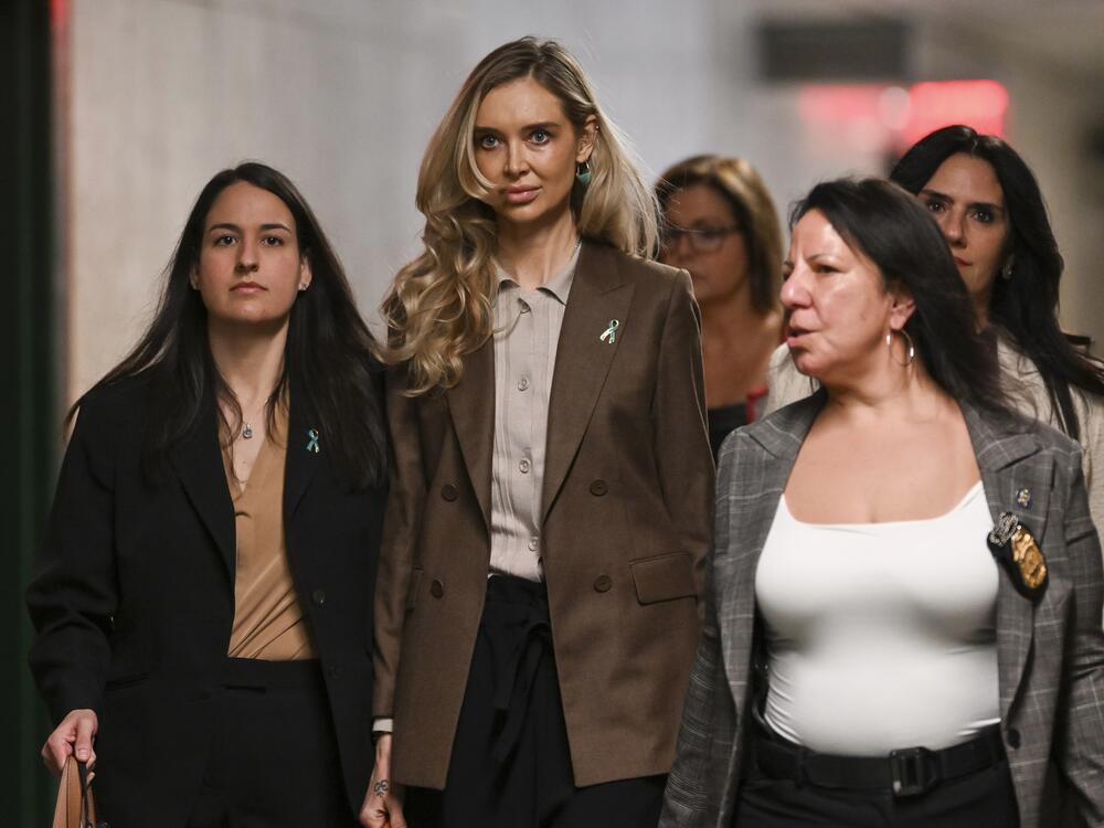 Kaja Sokola arrives in court on May 8.